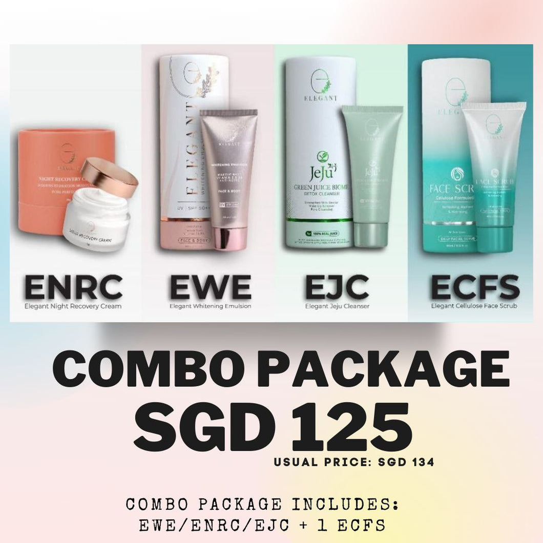 Elegant - Full Set (Cleanser, Scrub, Moisturiser, Sunscreen)